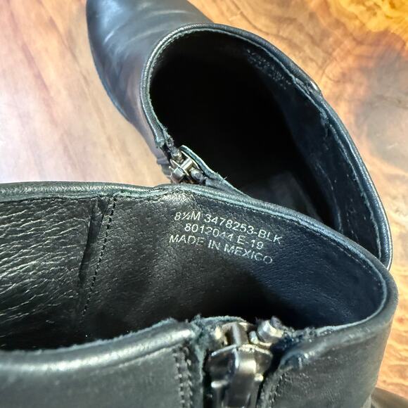 Frye Women's Carson Piping Bootie Ankle Boot 8.5 M 8 1/2 Zip Leather Black - Picture 3 of 9